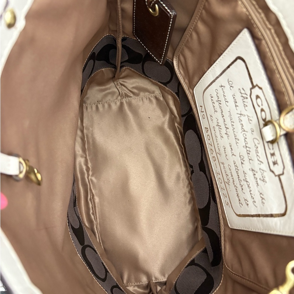 Coach 10125 Vintage Reversible Tote Brown and Cream Pre Owned Rare - Picture 12 of 16